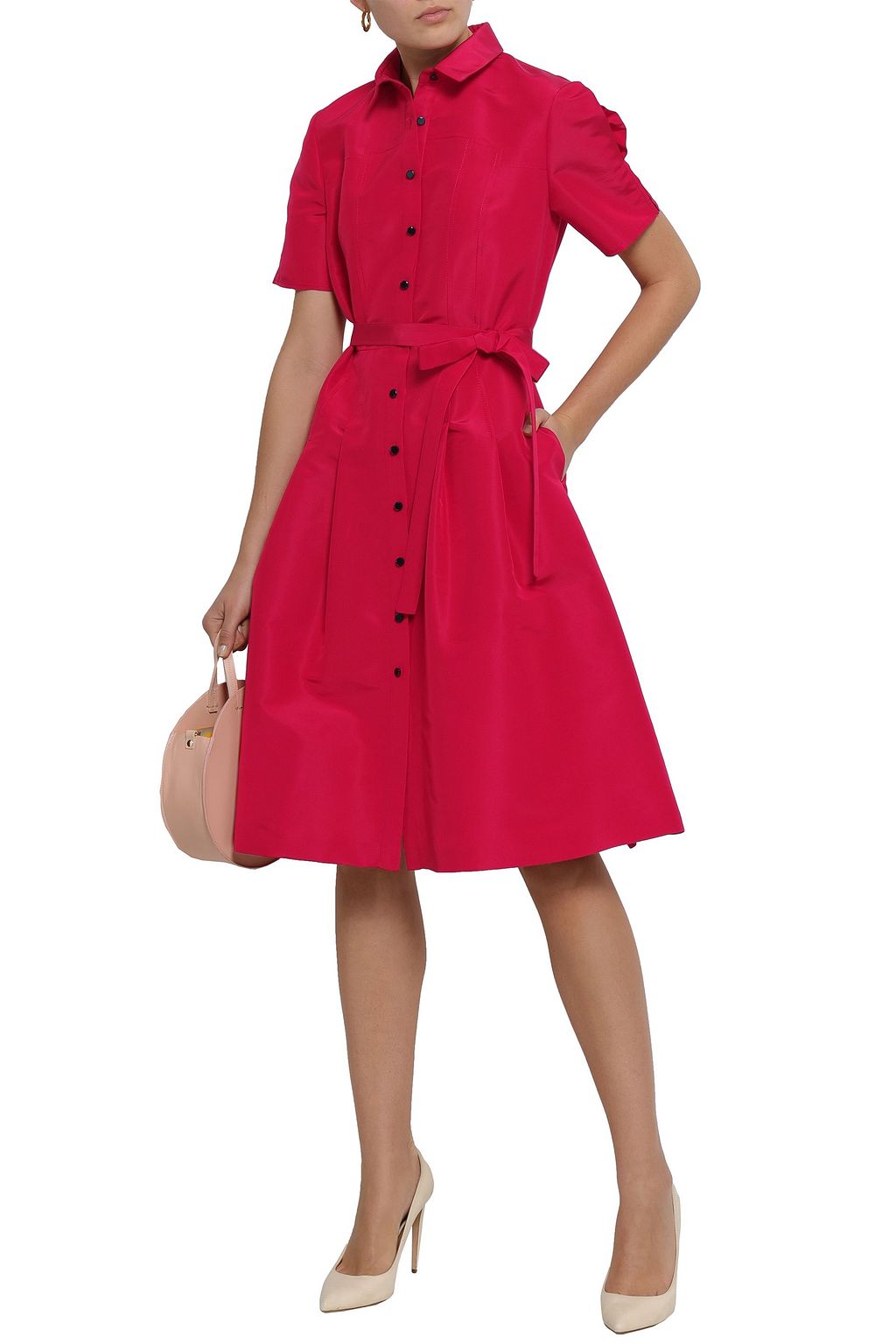 CAROLINA HERRERA Steps silk-faille shirt dress