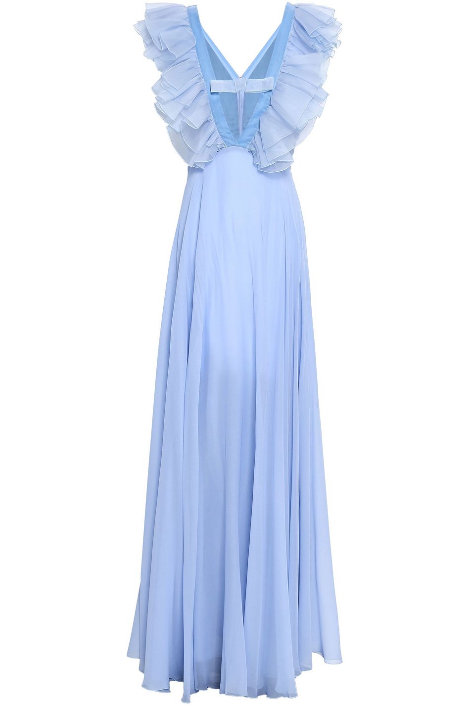 light blue chiffon gown