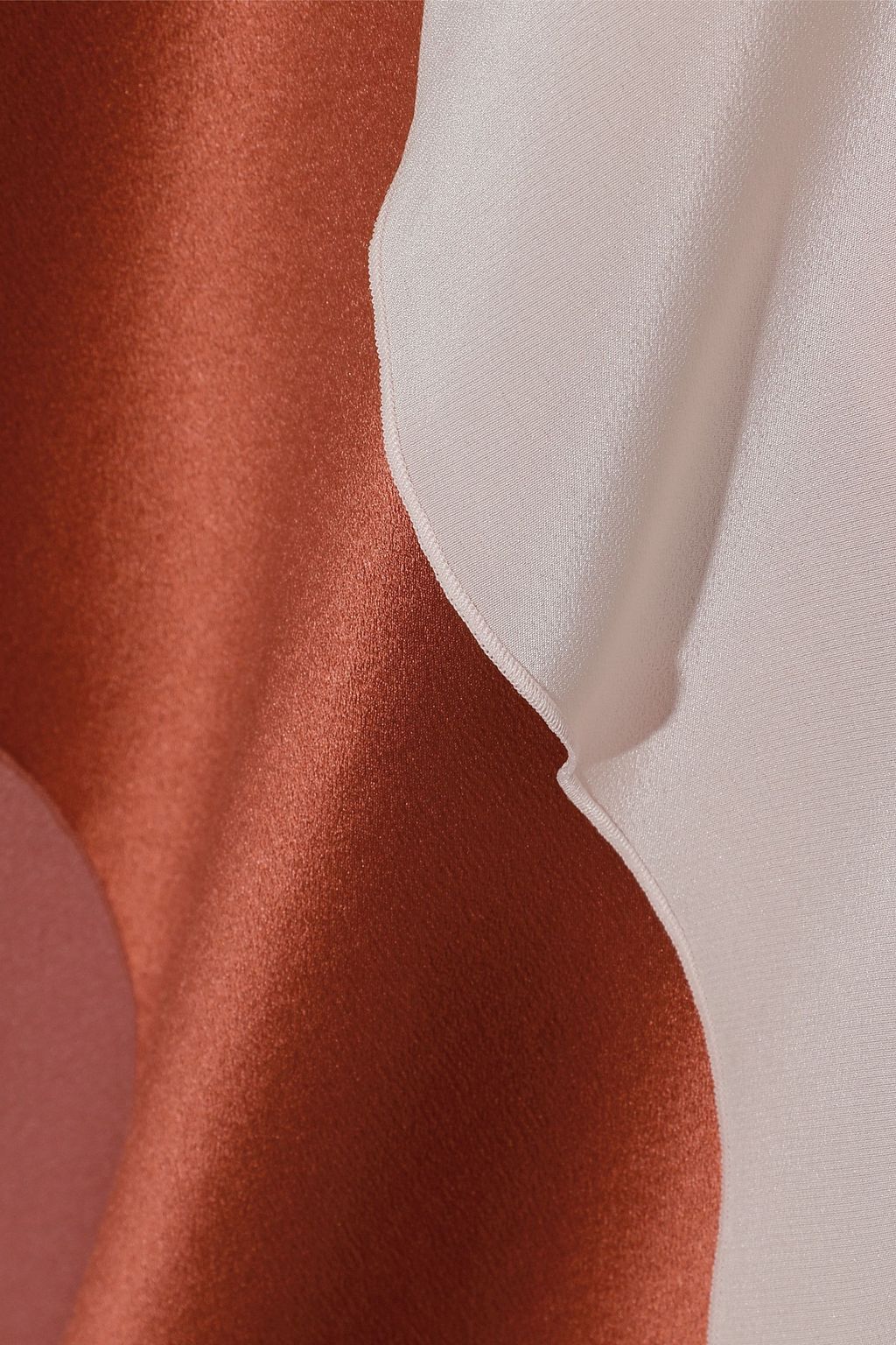 ROKSANDA Mahira draped color-block silk-satin midi skirt