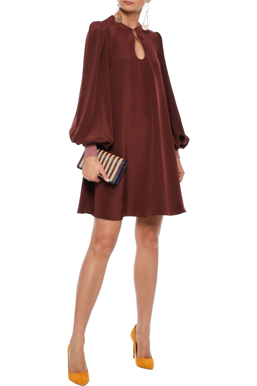 ROKSANDA Elva cutout silk-satin mini dress