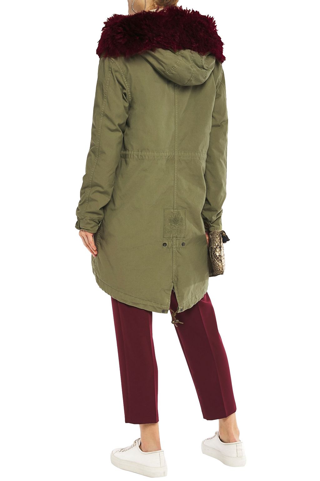 MR & MRS ITALY Shearling-trimmed cotton hooded jacket