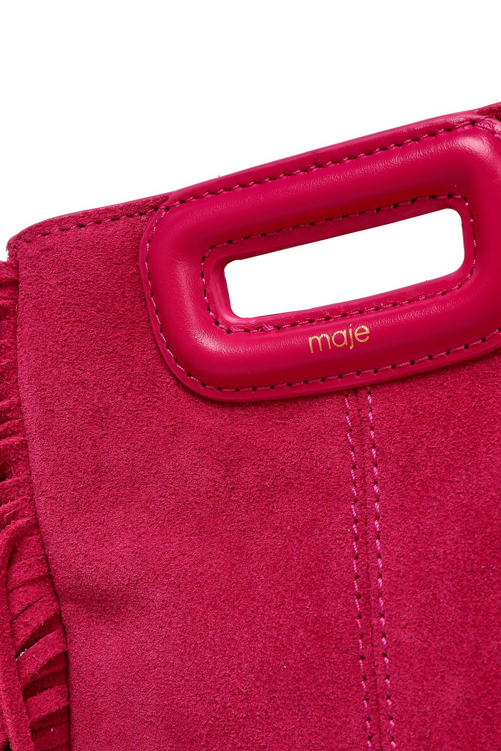 MAJE Fringed suede shoulder bag