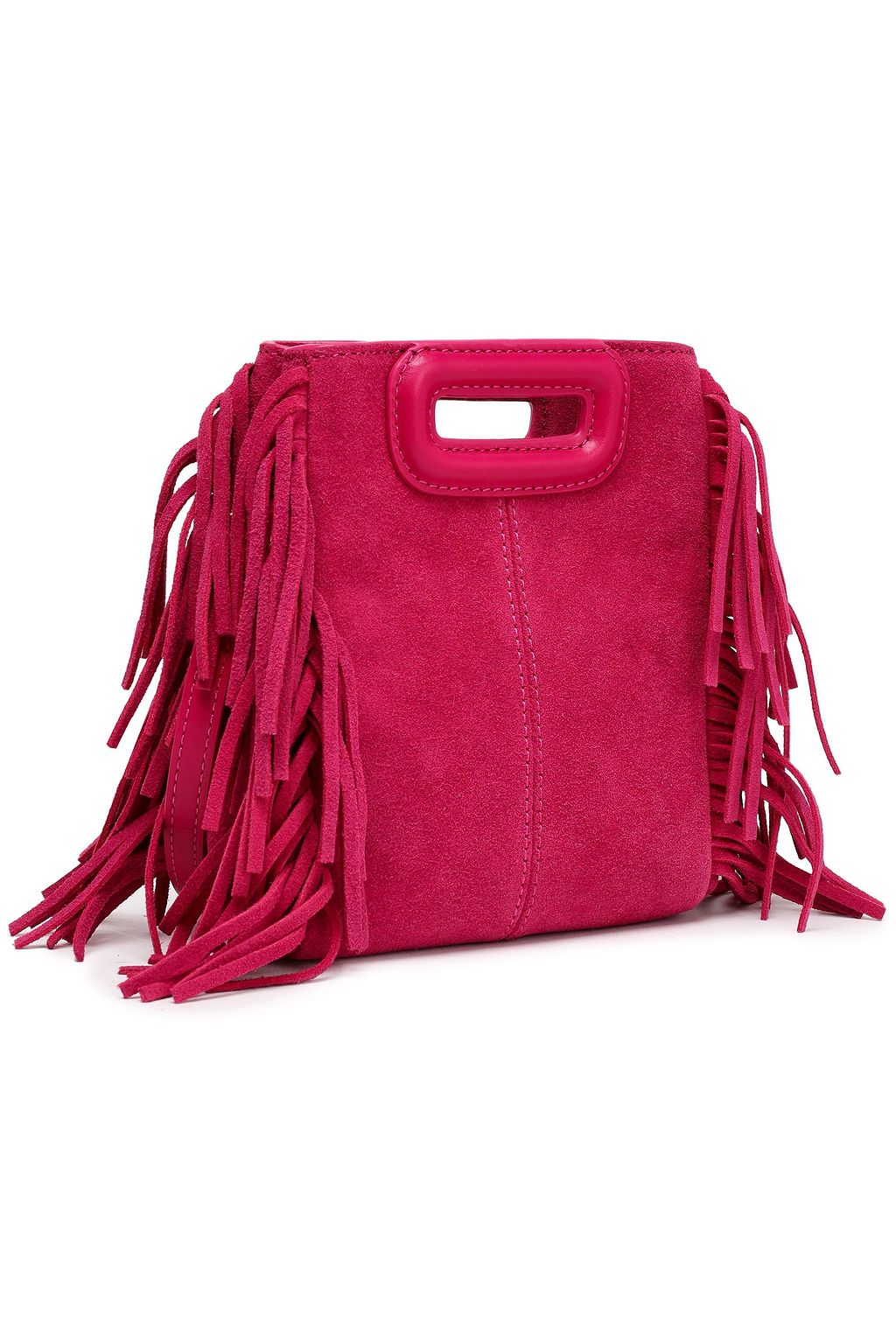 MAJE Fringed suede shoulder bag