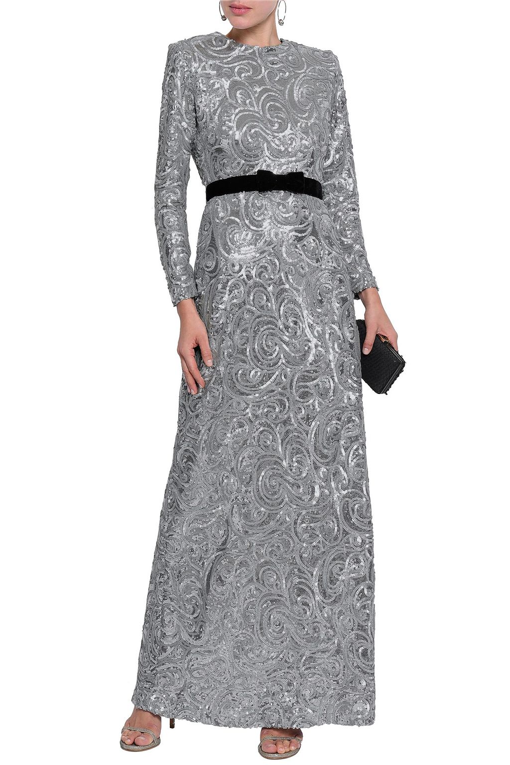 PERSEVERANCE Glittered sequined tulle gown