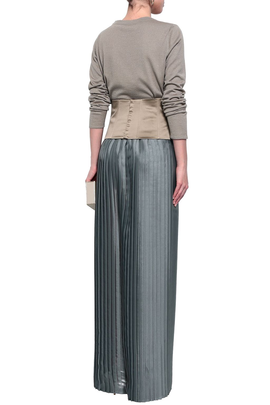 BRUNELLO CUCINELLI Silk-blend satin corset