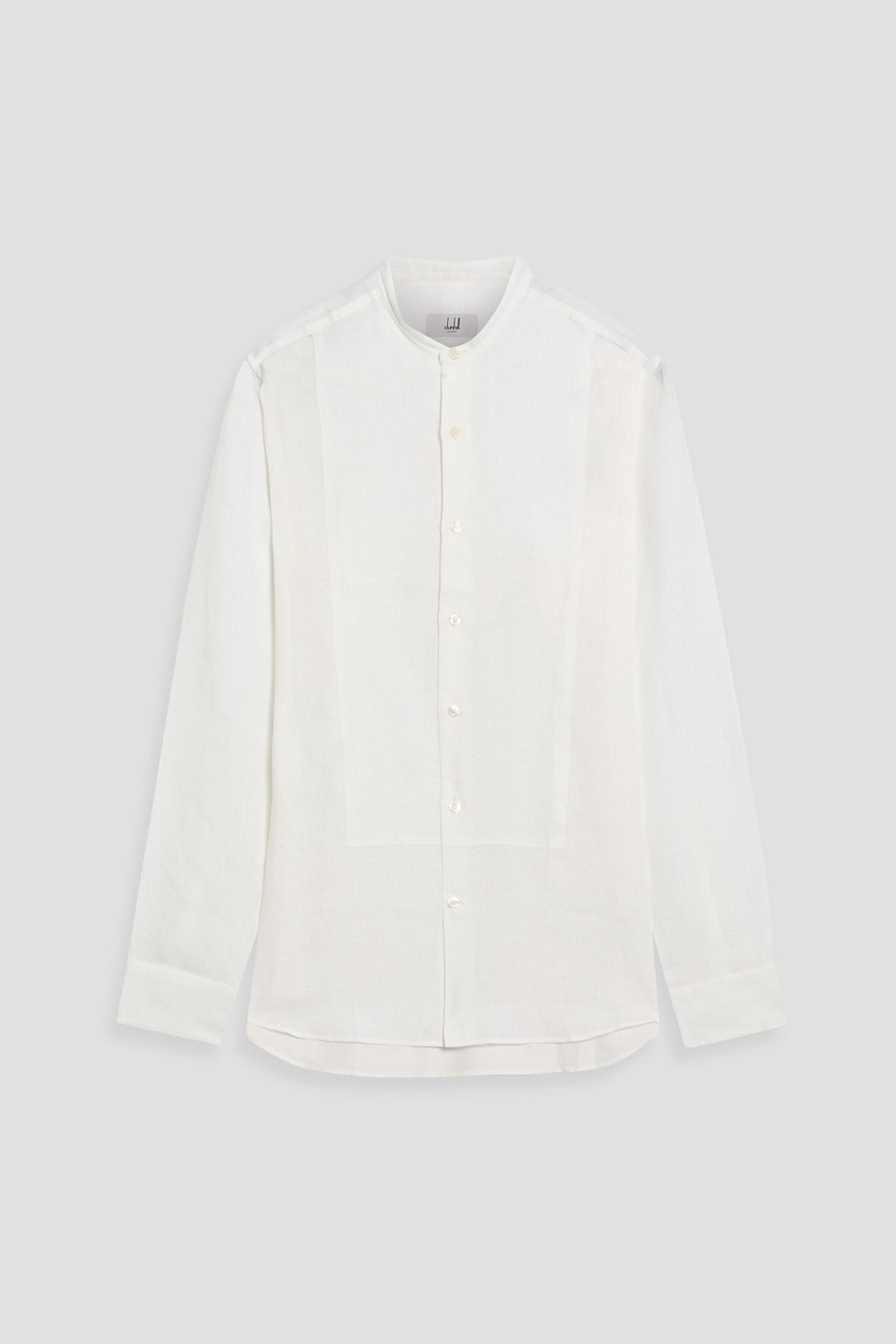dunhill - linen shirt - white - xl