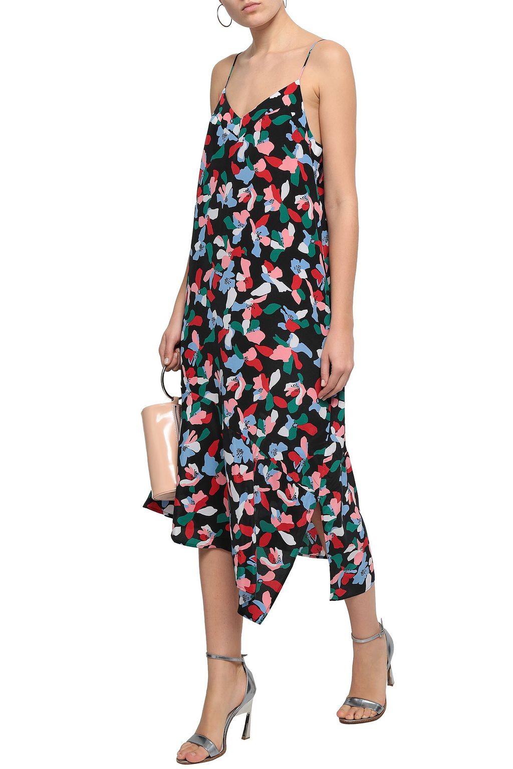 EQUIPMENT Jada asymmetric printed washed-silk midi dress