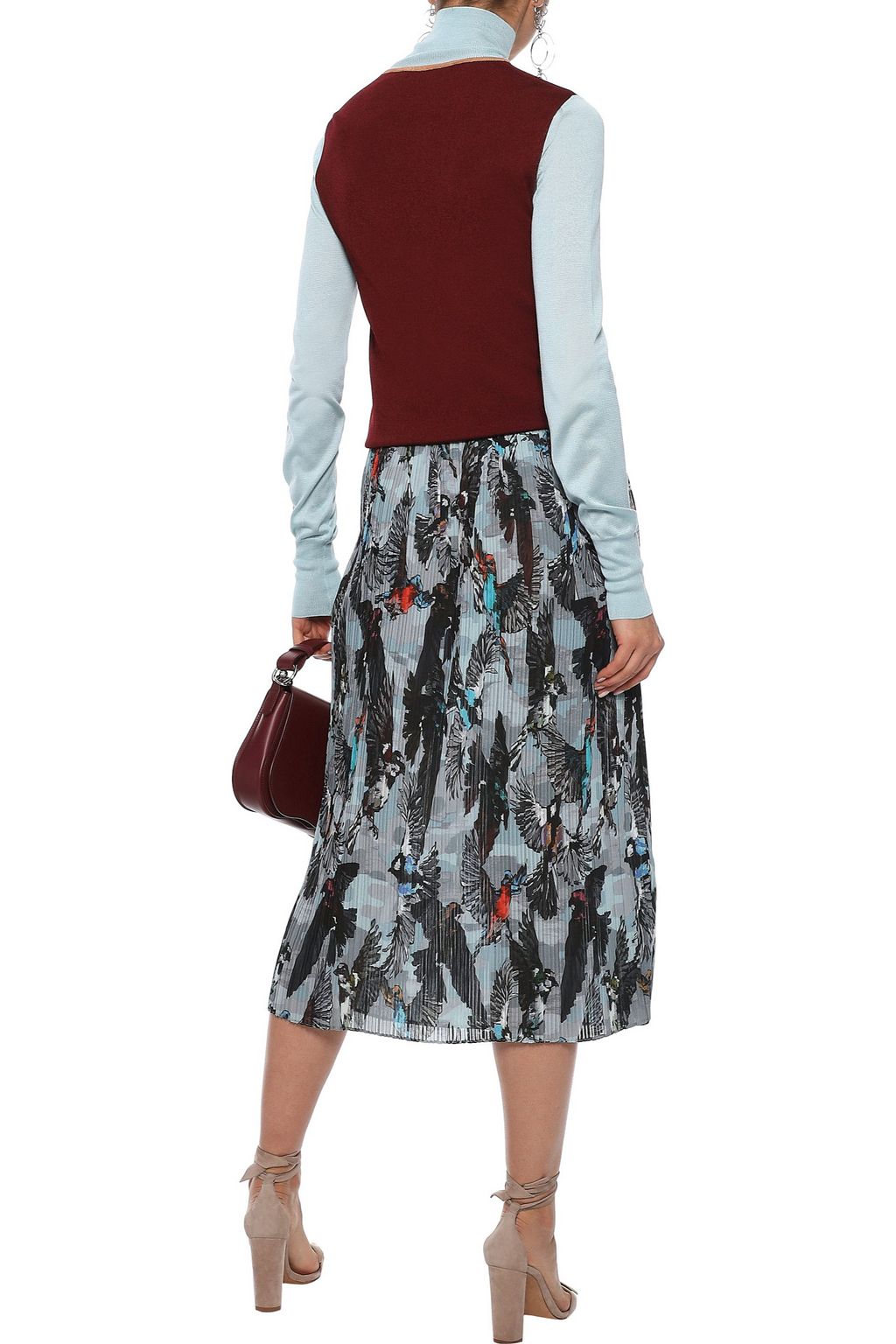 ROKSANDA Elsta color-block stretch-knit turtleneck sweater