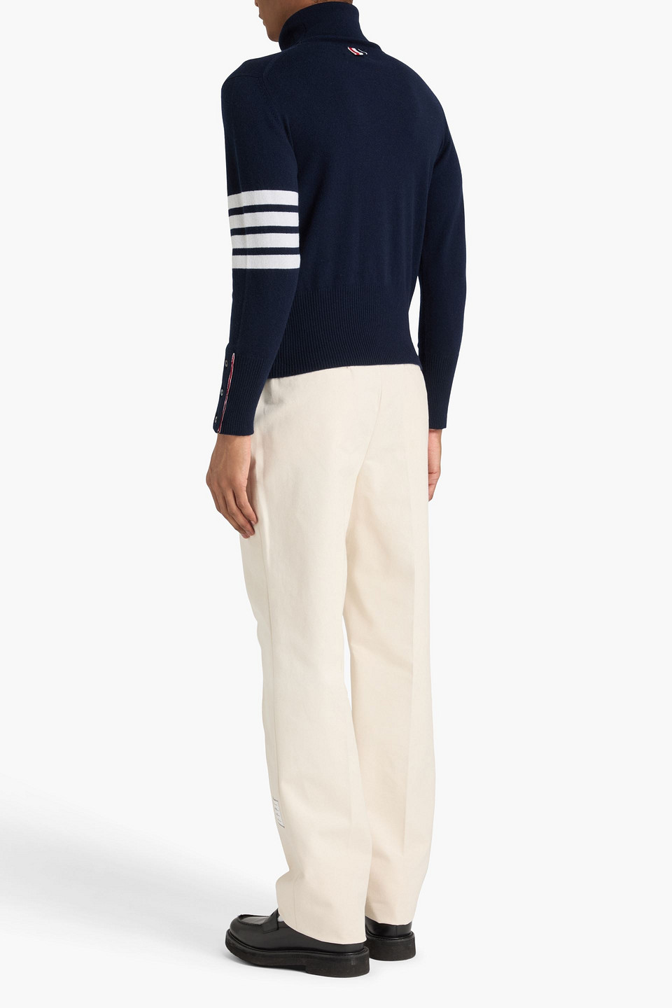  Thom Browne - Striped Cashmere Turtleneck Sweater - Blau - 0 