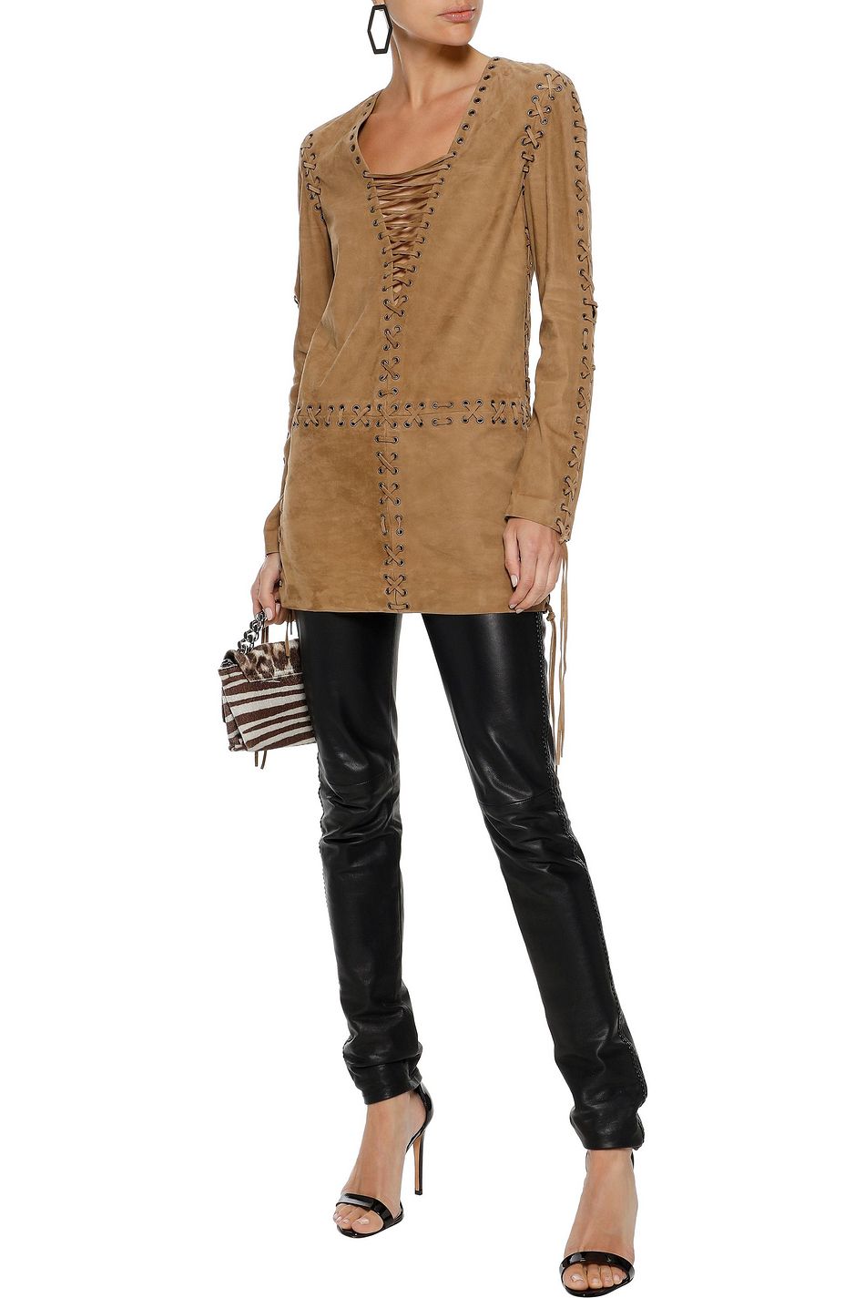 Camel Lace Up Suede Tunic Sale Up To 70 Off The Outnet