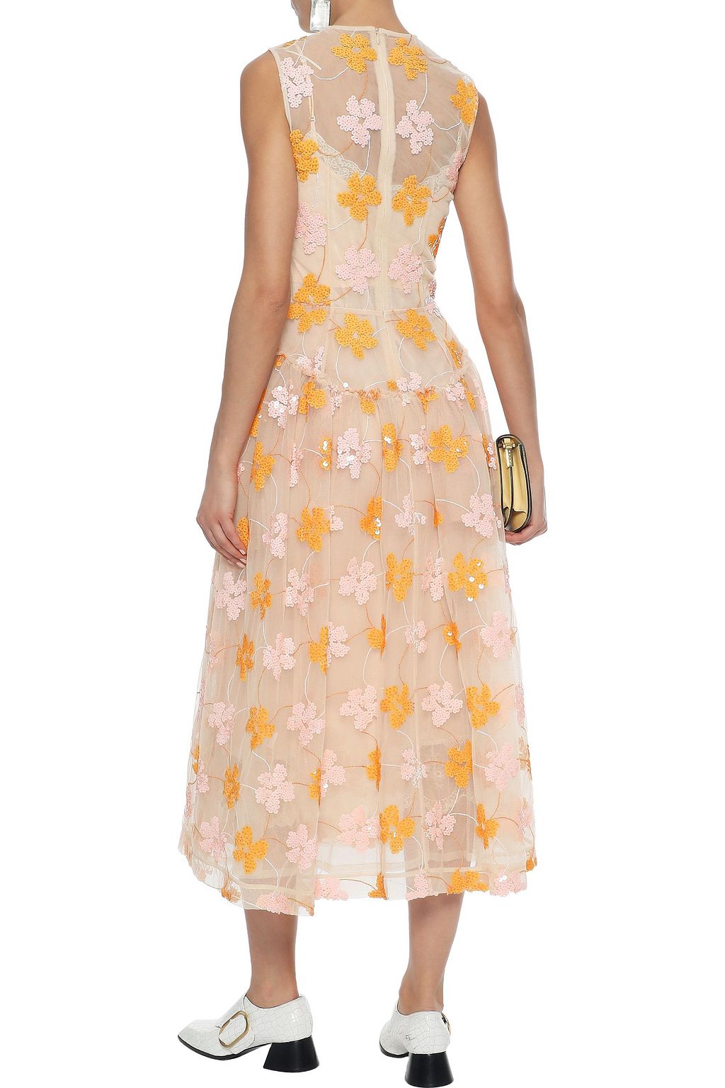 SIMONE ROCHA Sequin-embellished tulle midi dress