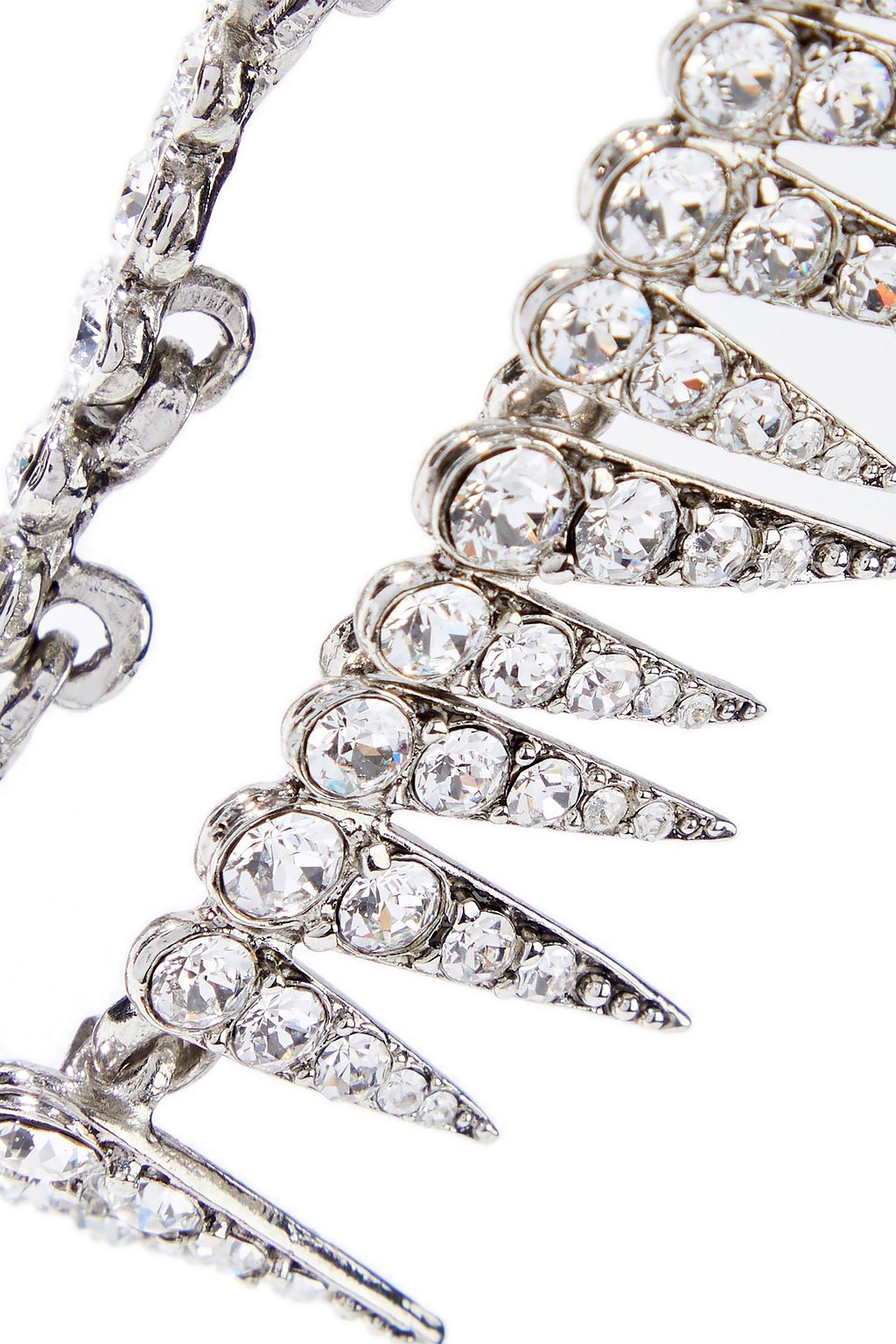 OSCAR DE LA RENTA Silver-tone crystal necklace