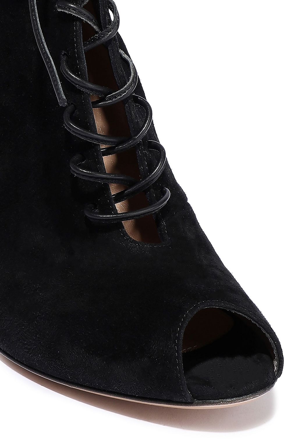 GIANVITO ROSSI Jane lace-up suede ankle boots