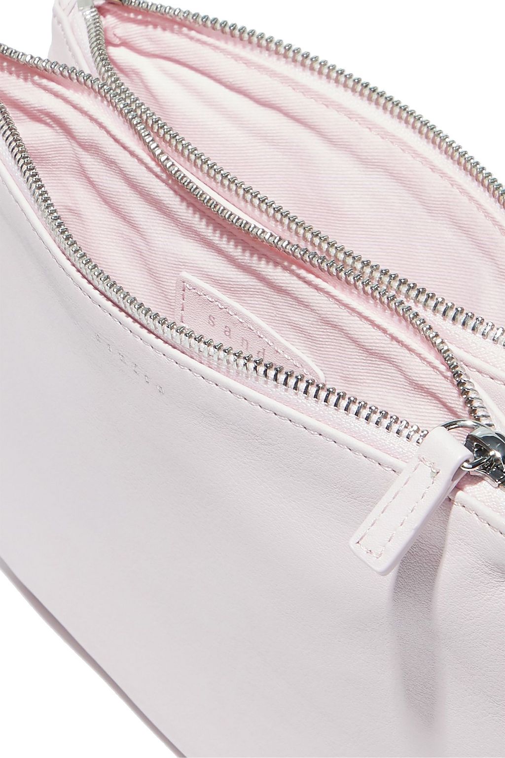 SANDRO Addict leather shoulder bag