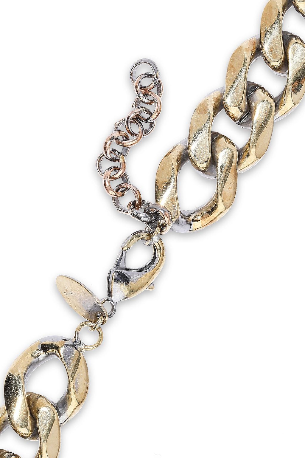 IOSSELLIANI Burnished gold-tone crystal necklace