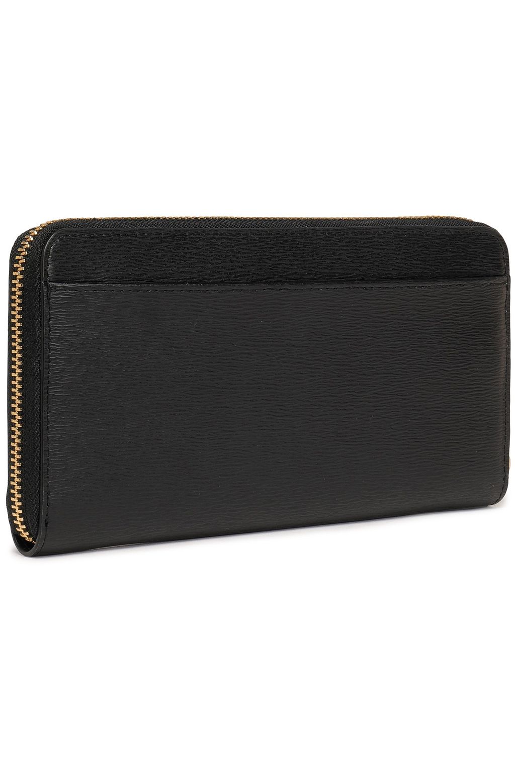 DKNY Metallic textured-leather wallet