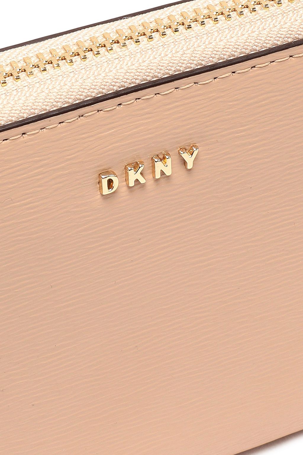 DKNY Metallic textured-leather wallet