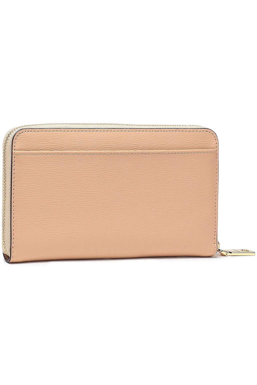 DKNY Metallic textured-leather wallet