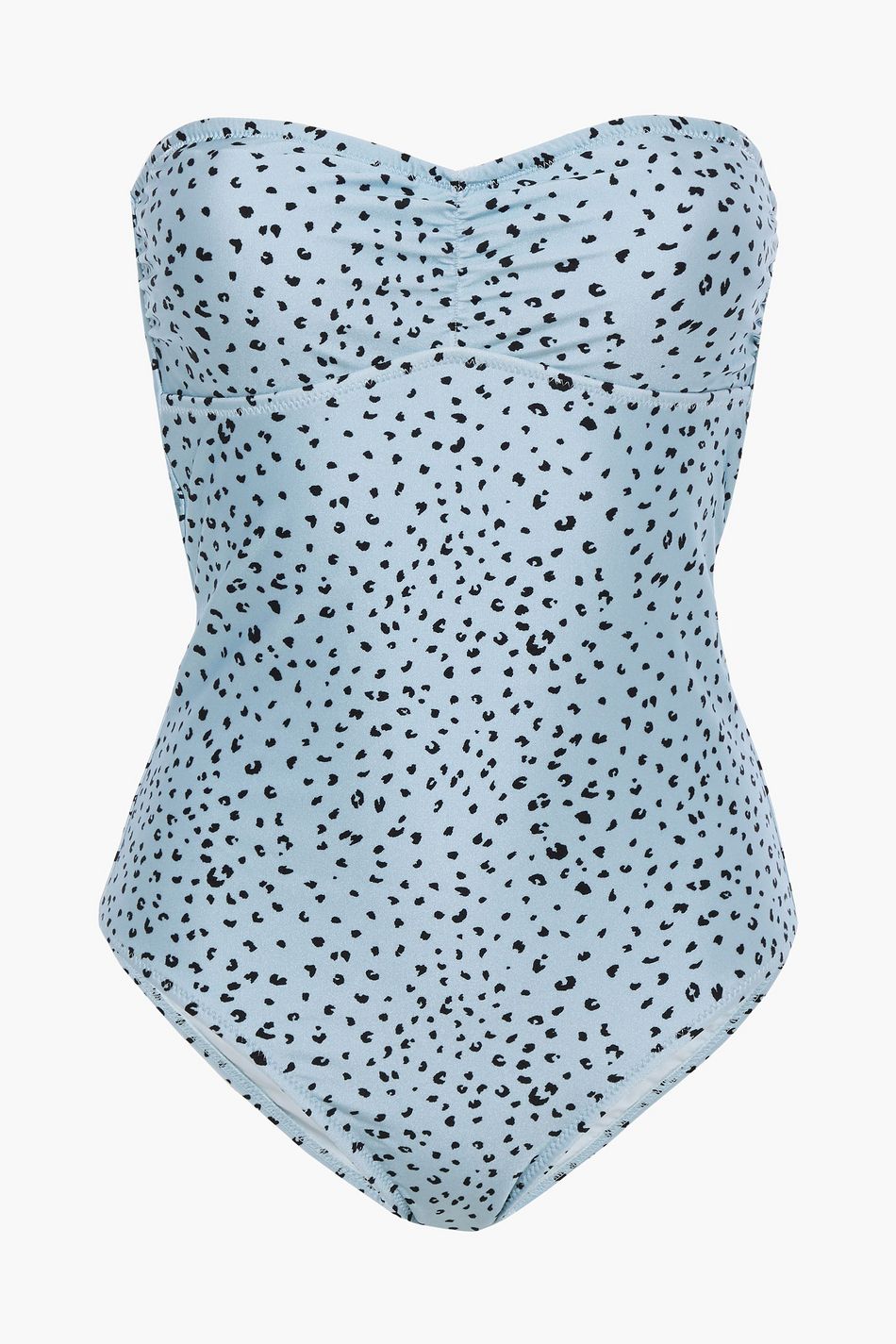 leopard print strapless swimsuit