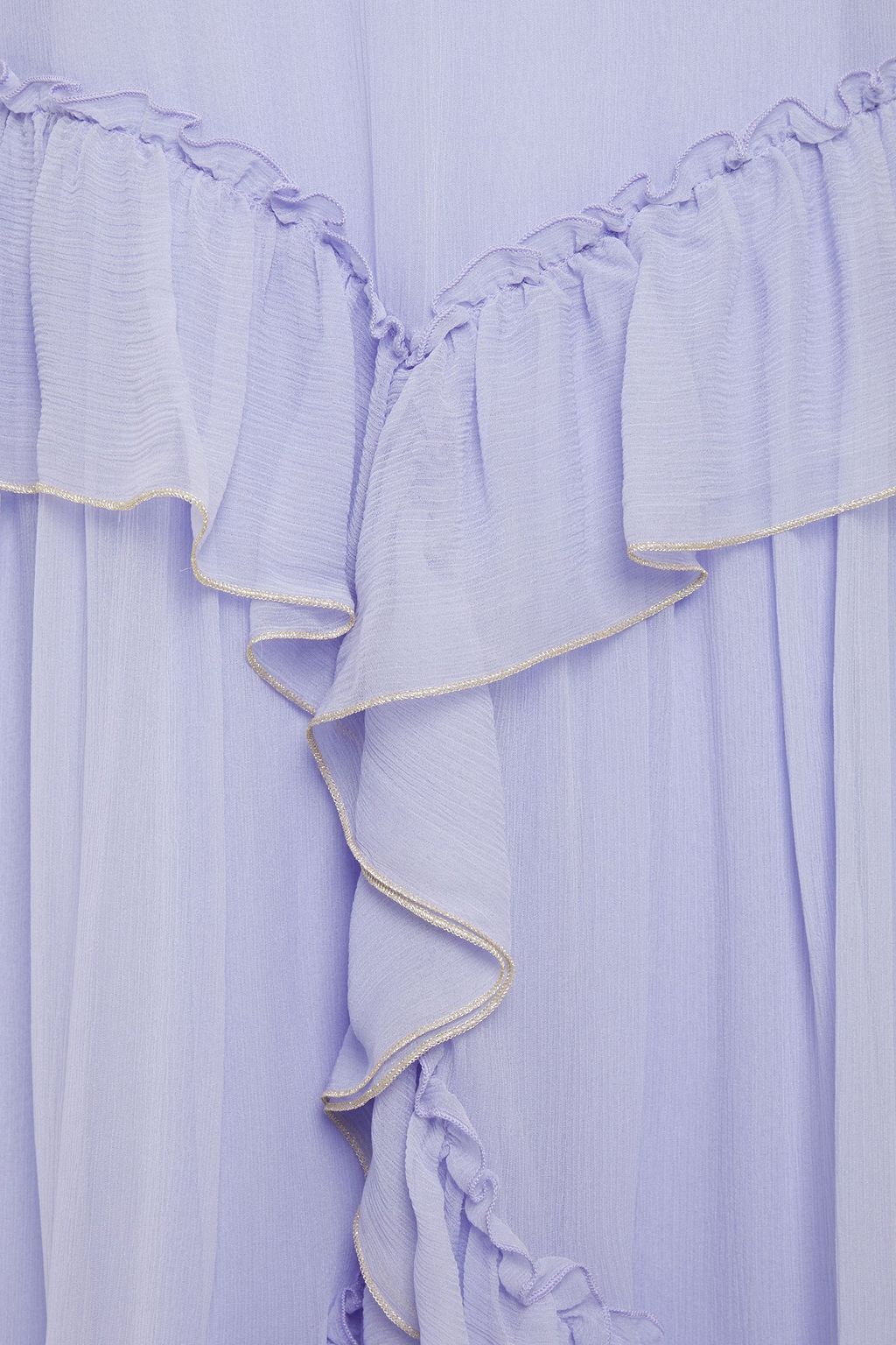 SEE BY CHLOÉ Ruffled crinkled silk-georgette mini dress
