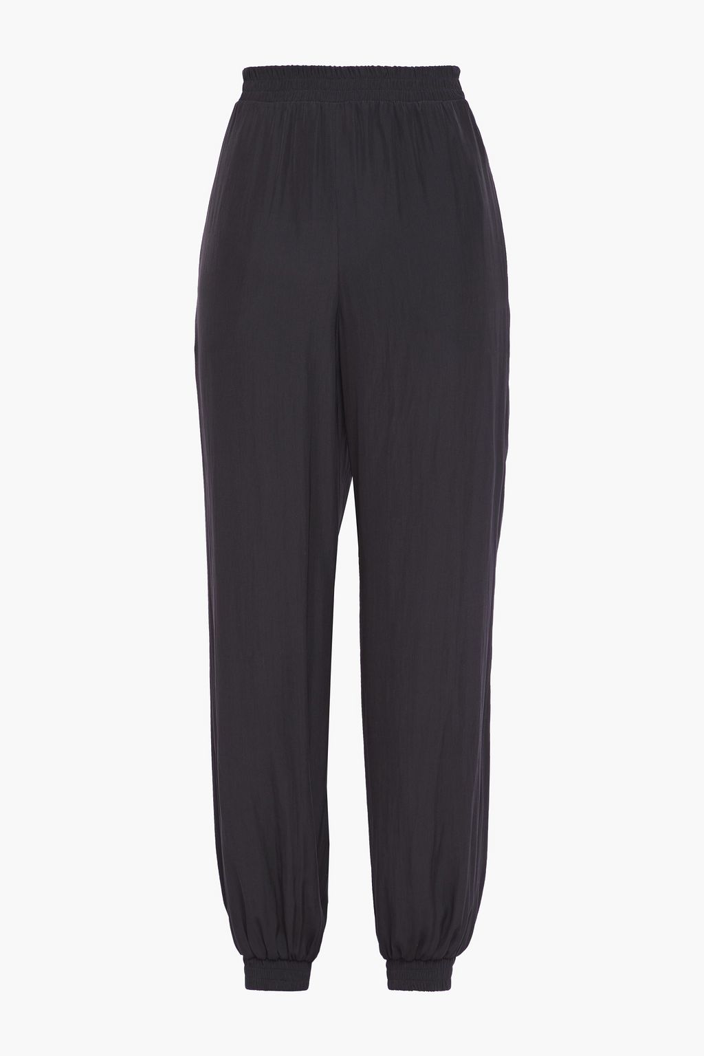 black woven track pants