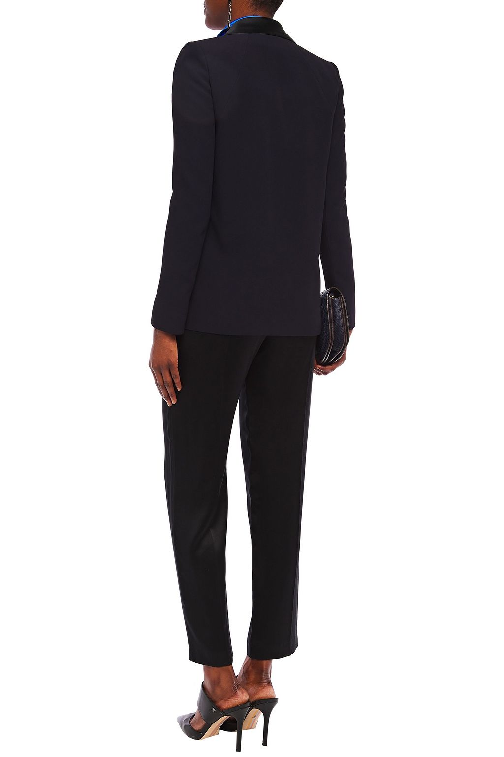 LANVIN Satin-trimmed crepe blazer