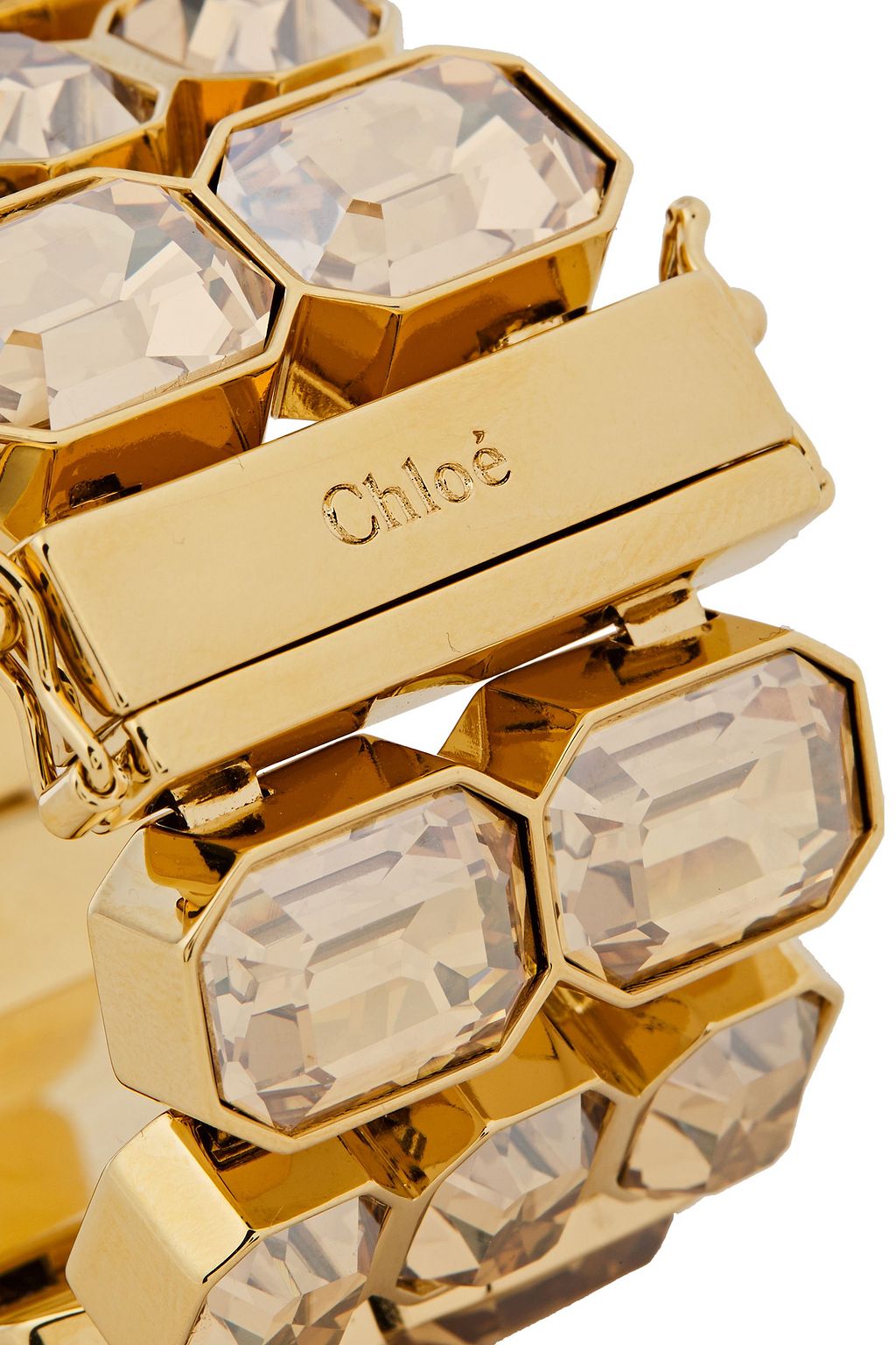 CHLOÉ Gold-tone crystal bracelet