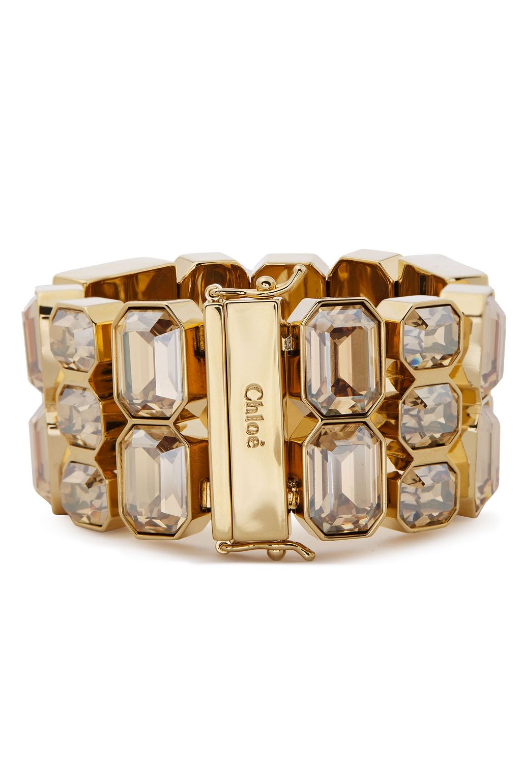 CHLOÉ Gold-tone crystal bracelet