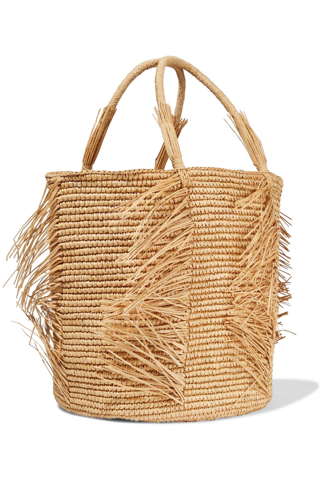 SENSI STUDIO Frayed woven toquilla straw tote