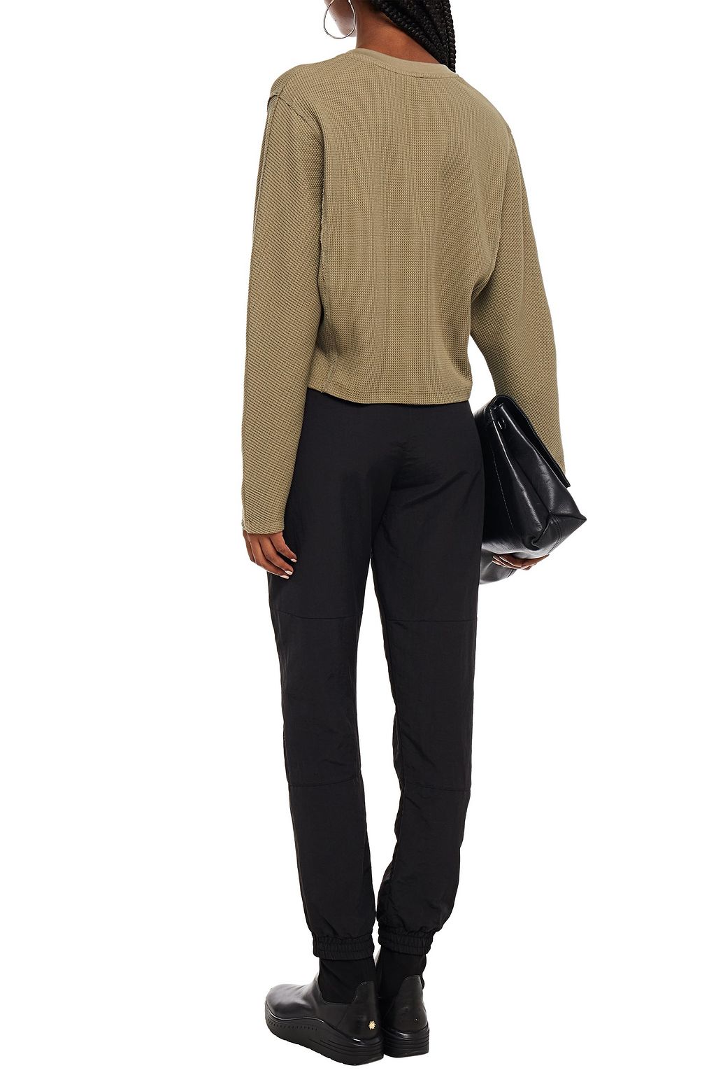 THE RANGE Waffle-knit cotton-blend sweater