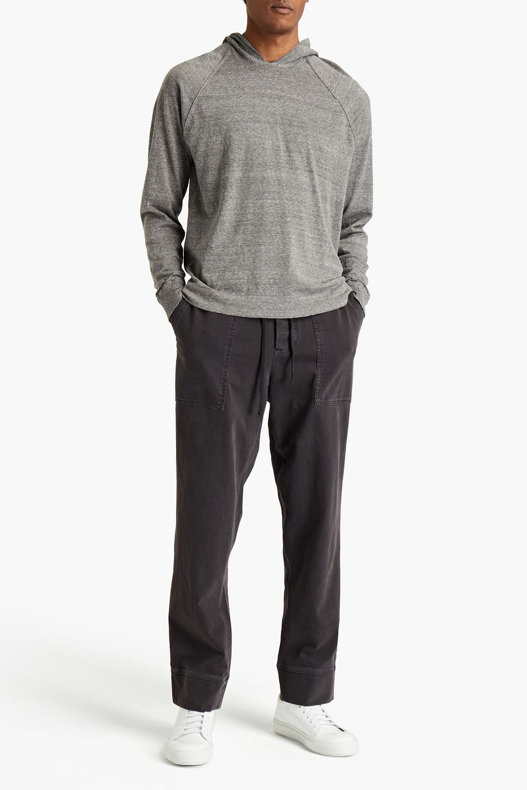 JAMES PERSE Mélange recycled cotton hoodie
