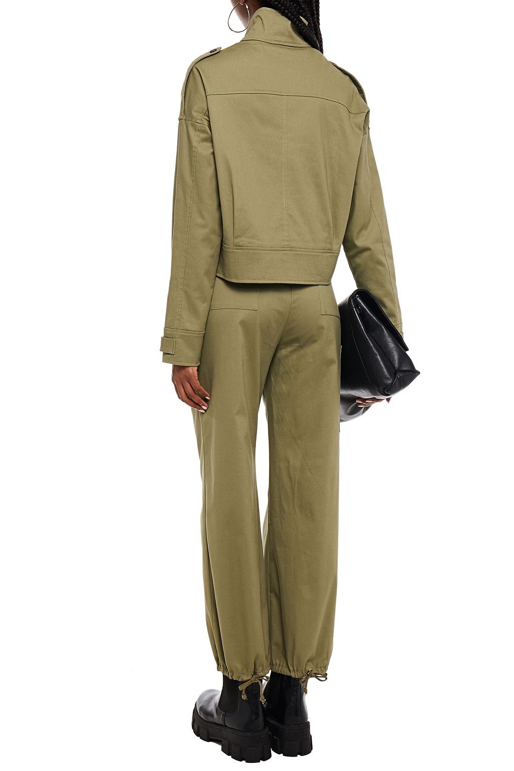 THE RANGE Cotton-blend gabardine tapered pants