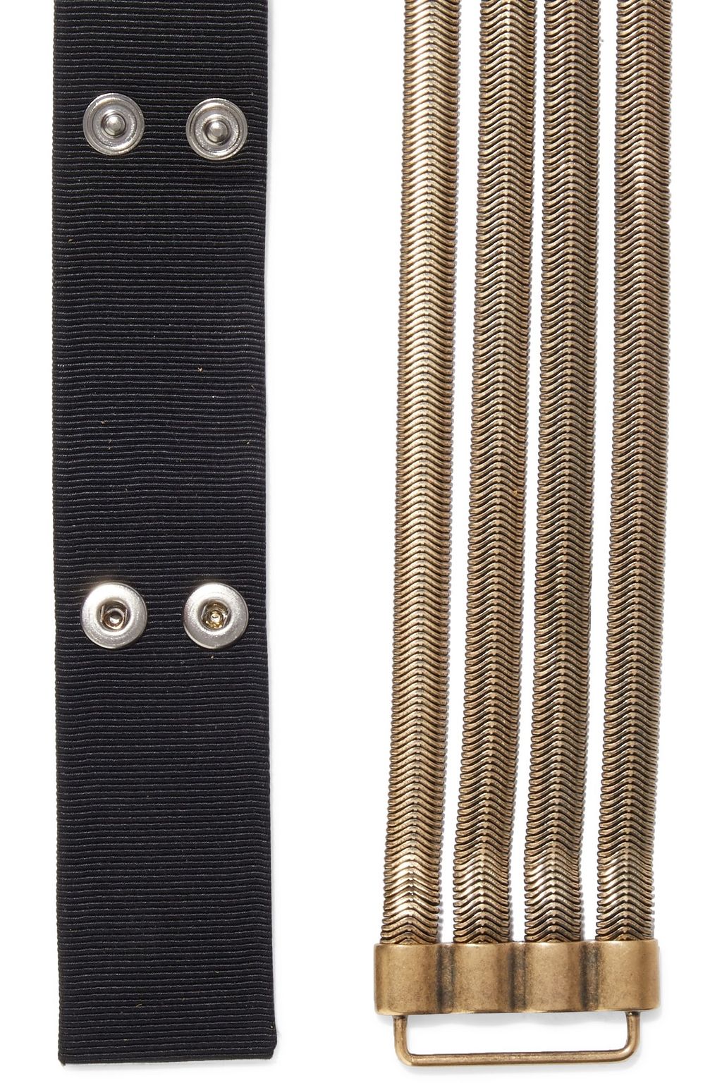 LANVIN Crystal-embellished gold and silver-tone belt