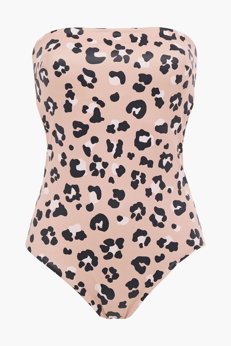 leopard print bandeau swimsuit