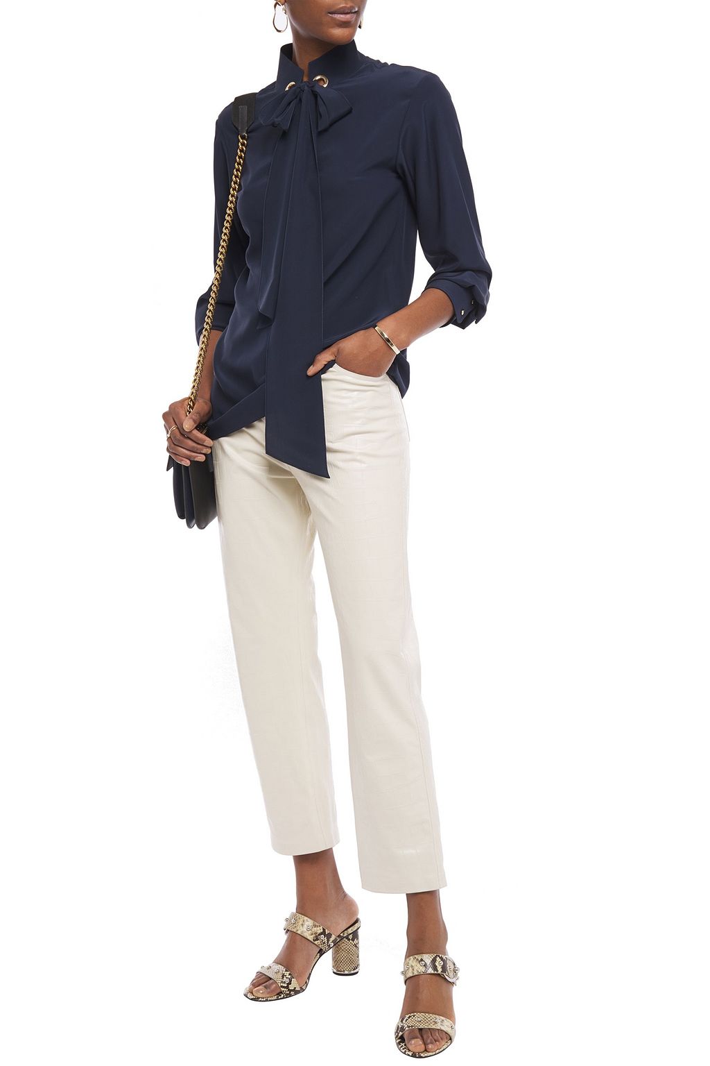 CHLOÉ Pussy-bow silk crepe de chine blouse