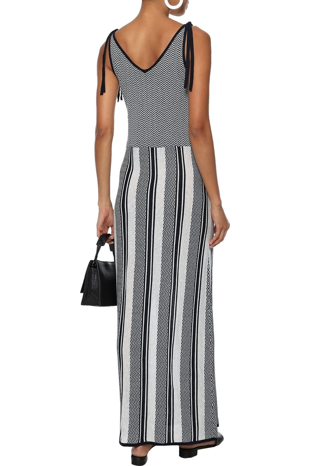 CHARLI Begonia knotted intarsia-knit maxi dress