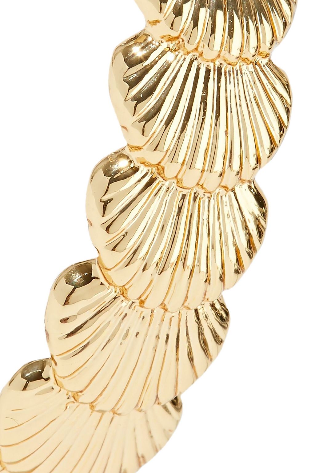 NOIR JEWELRY Clam Up 14-karat gold-plated hoop earrings