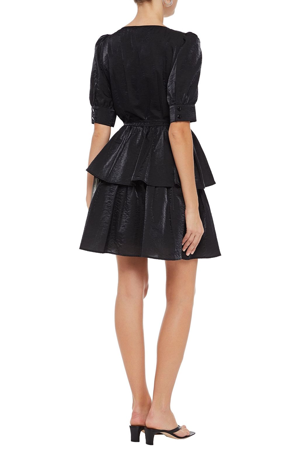 BAUM UND PFERDGARTEN Akima tiered taffeta mini dress