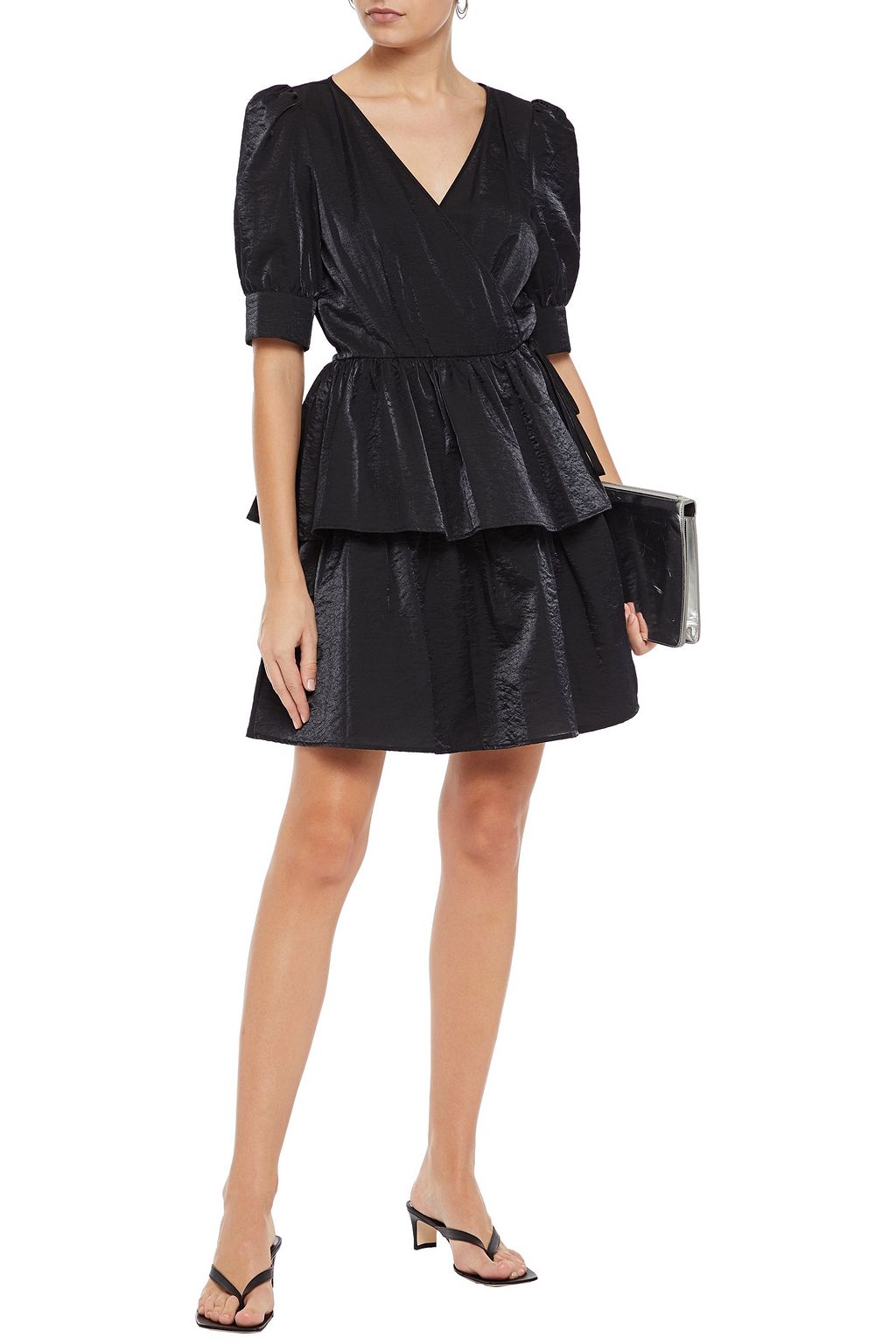 BAUM UND PFERDGARTEN Akima tiered taffeta mini dress