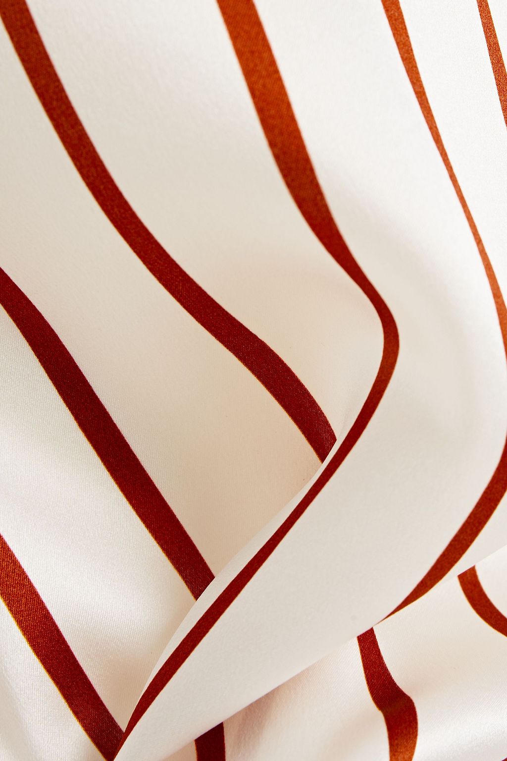 GINIA Striped silk-satin camisole