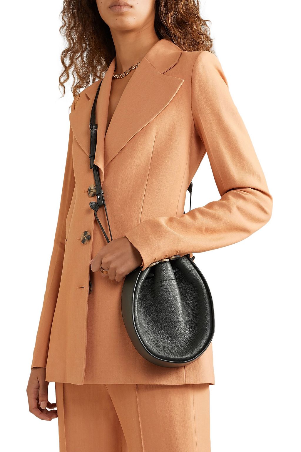 THE ROW Pebbled-leather bucket bag