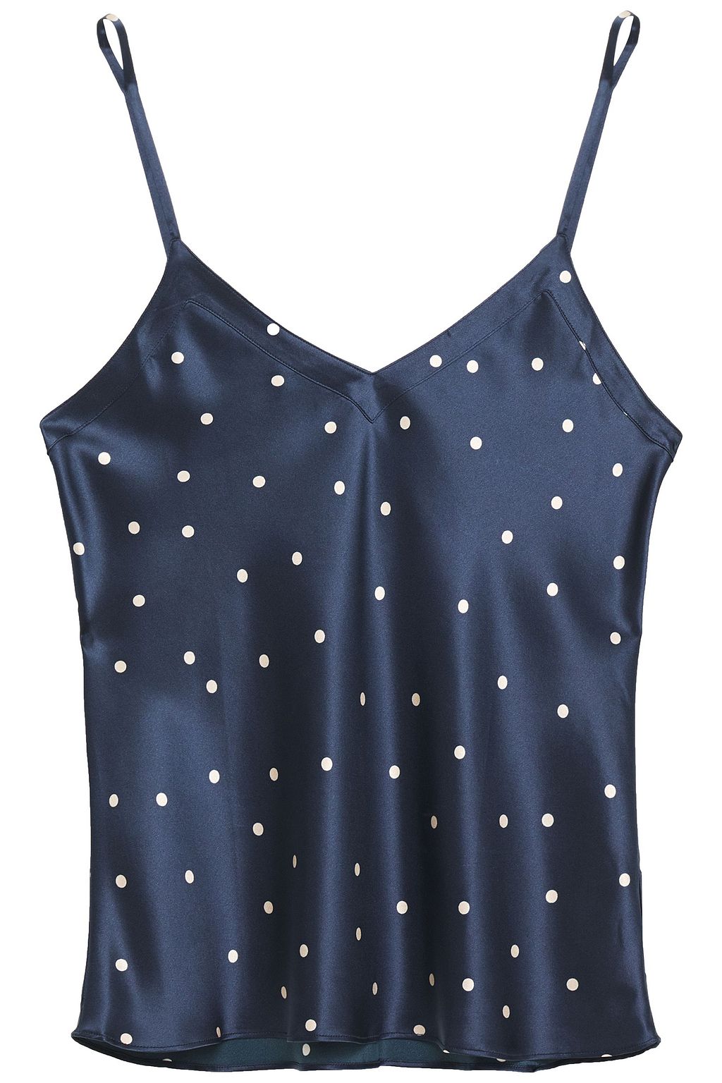 navy blue satin camisole