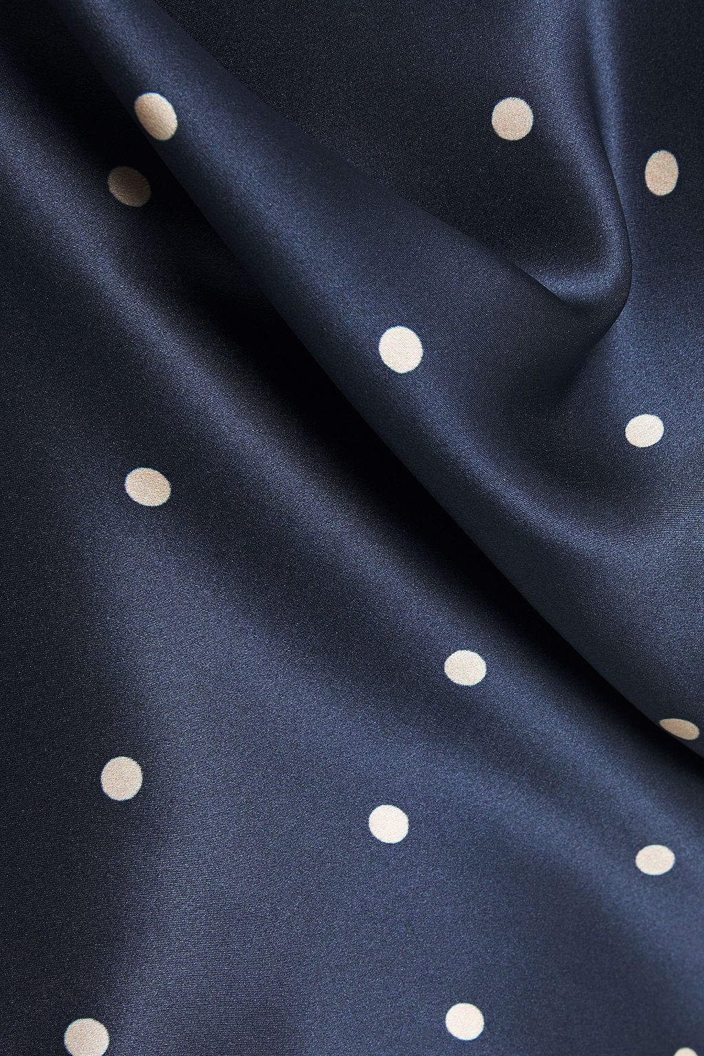 GINIA Polka-dot silk-satin chemise