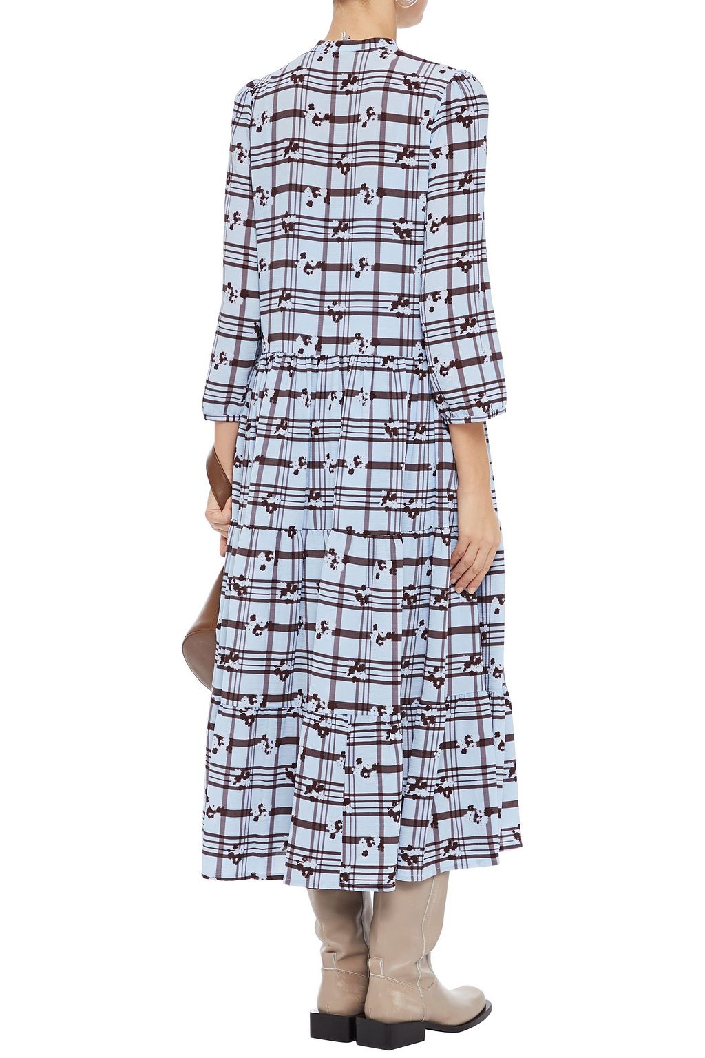 BAUM UND PFERDGARTEN Aia printed hammered-crepe midi dress