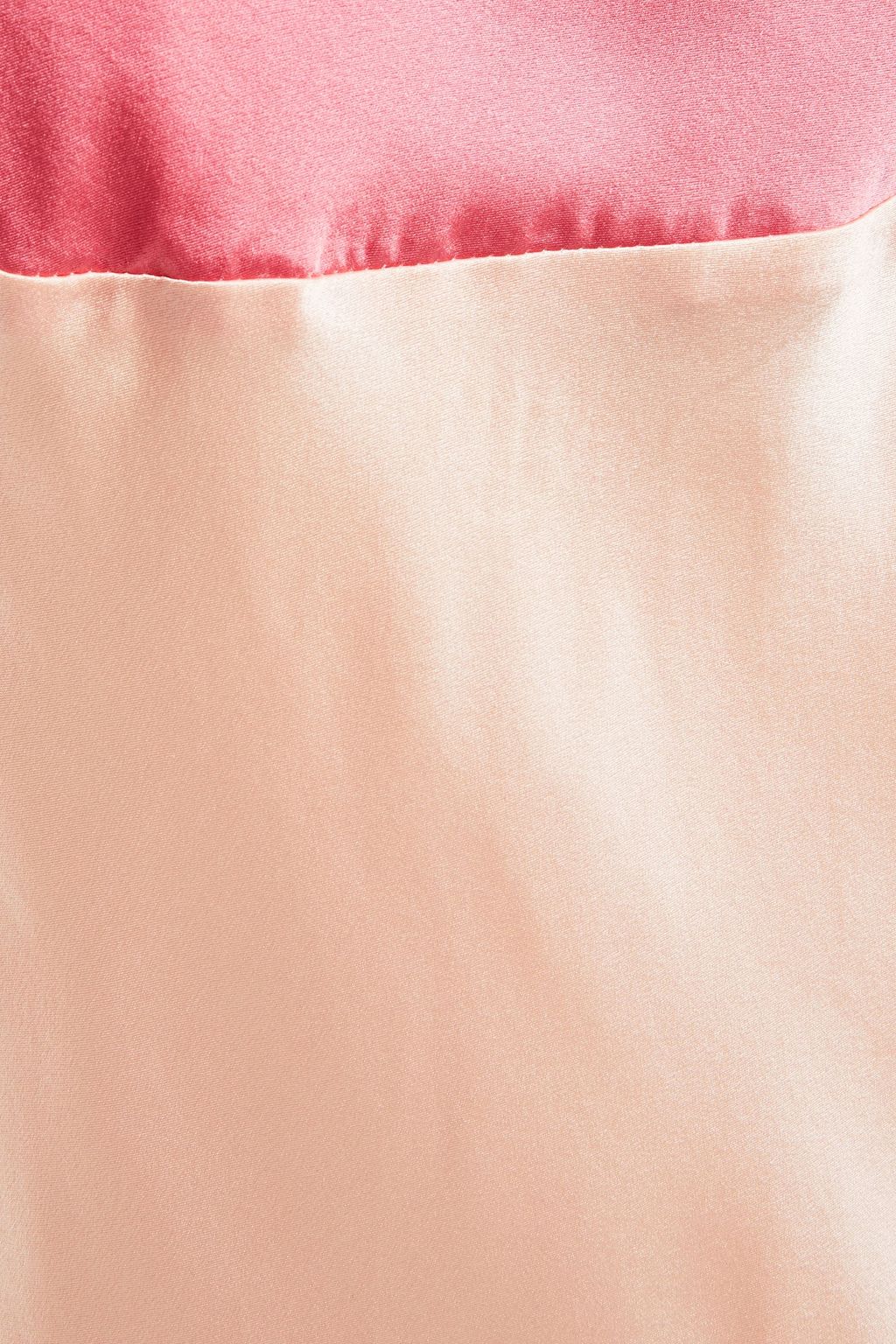 GINIA Two-tone silk-satin nightdress