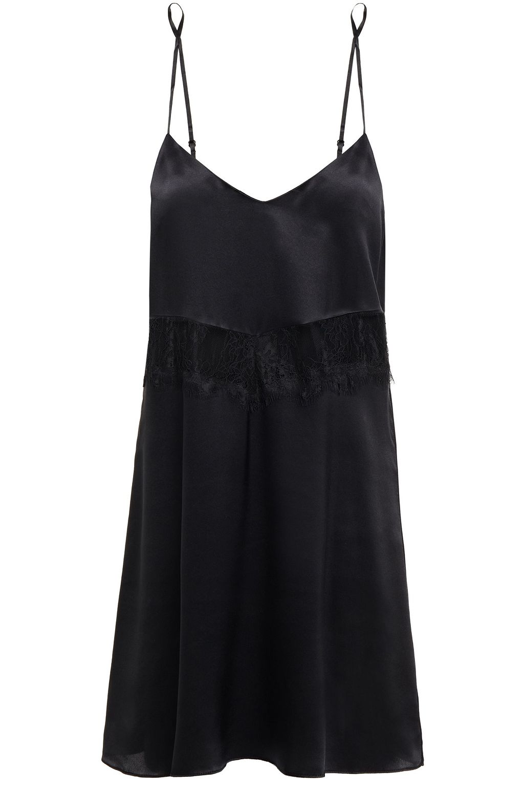 GINIA Corded lace-trimmed silk-satin chemise | THE OUTNET