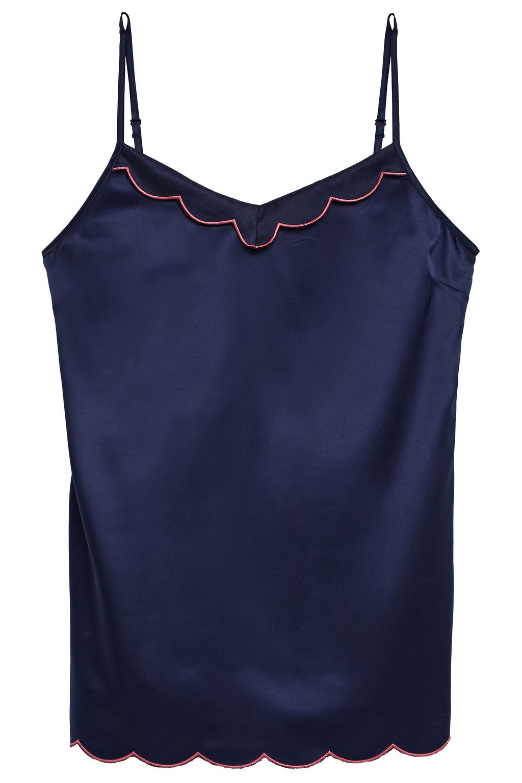 navy blue satin camisole