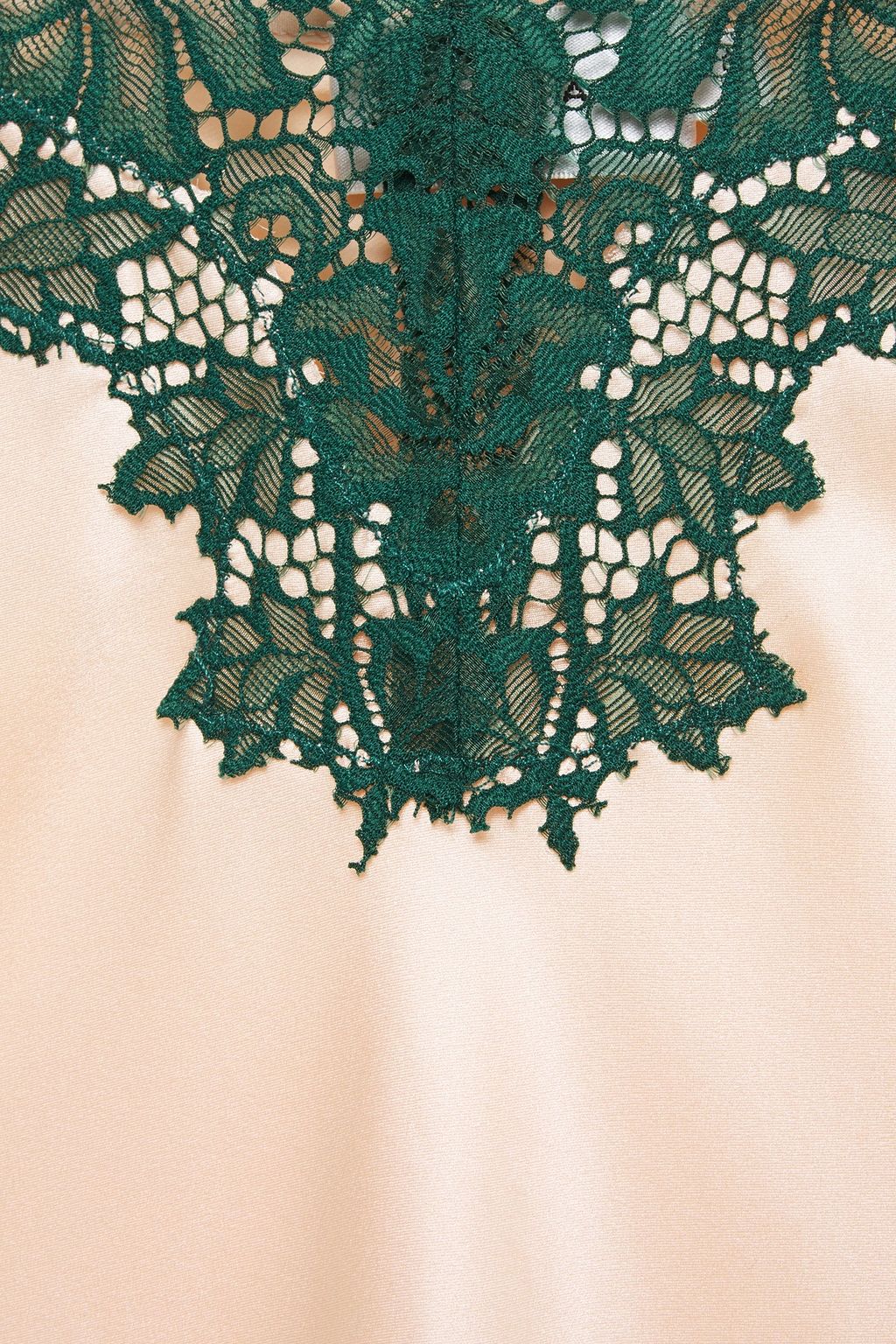 GINIA Lace-trimmed  silk-charmeuse camisole