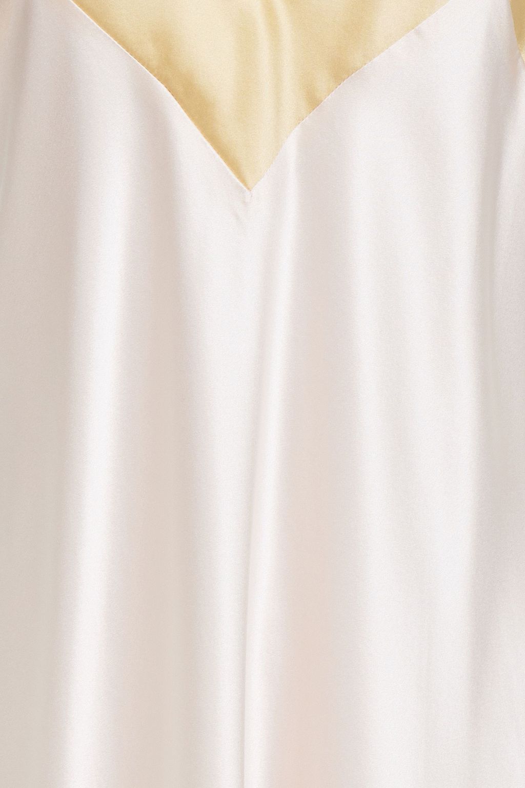 GINIA Two-tone silk-satin chemise