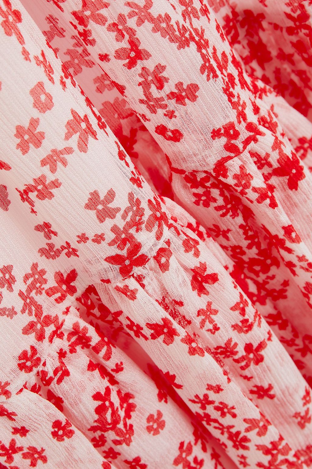 BAUM UND PFERDGARTEN Selda fluted floral-print crepon midi skirt